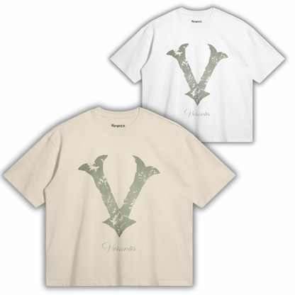 Distressed V Tee (Forest)