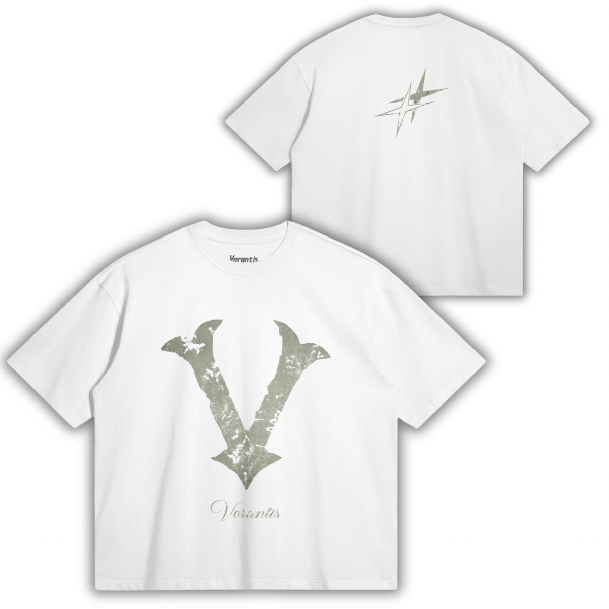 Distressed V Tee (Forest)