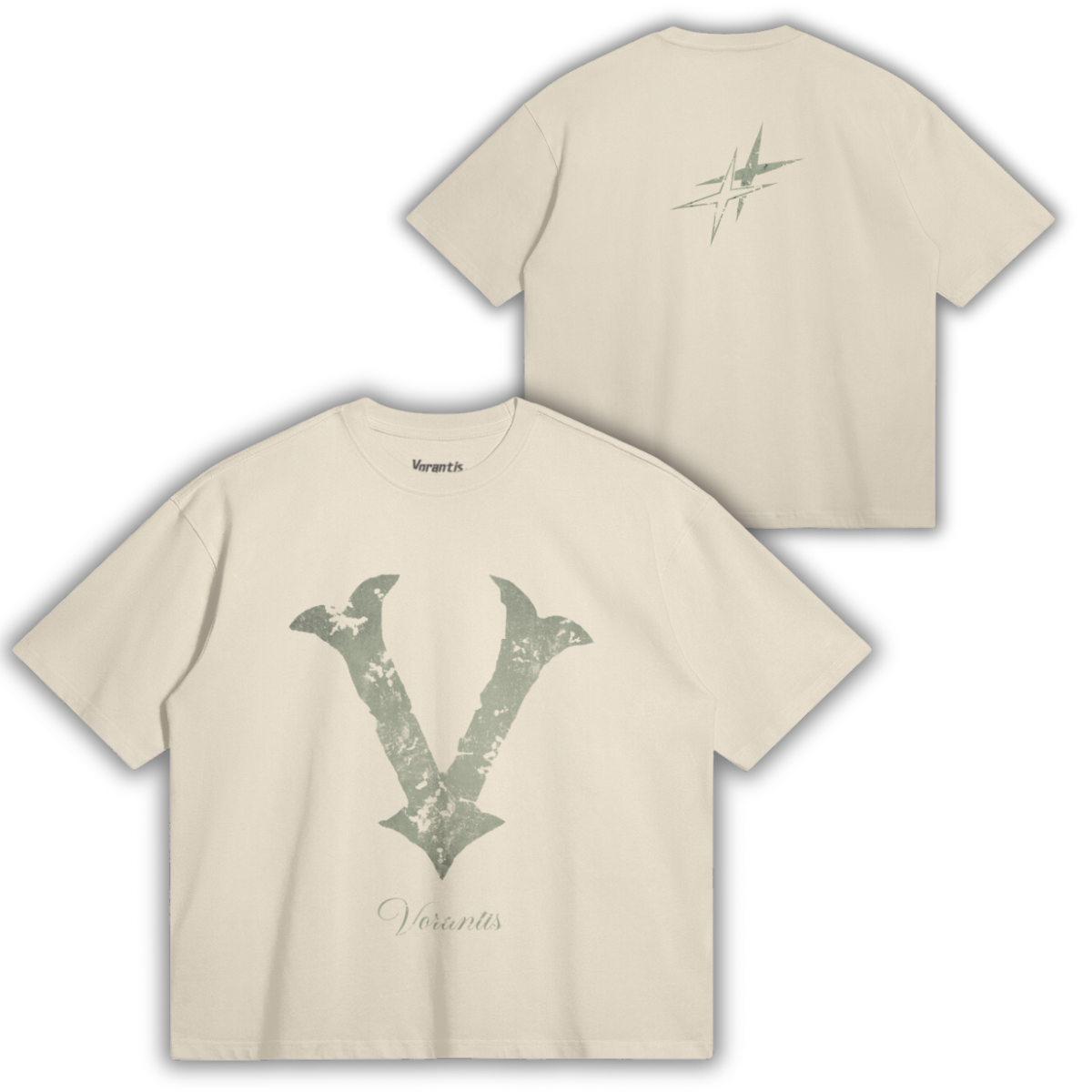 Distressed V Tee (Forest)