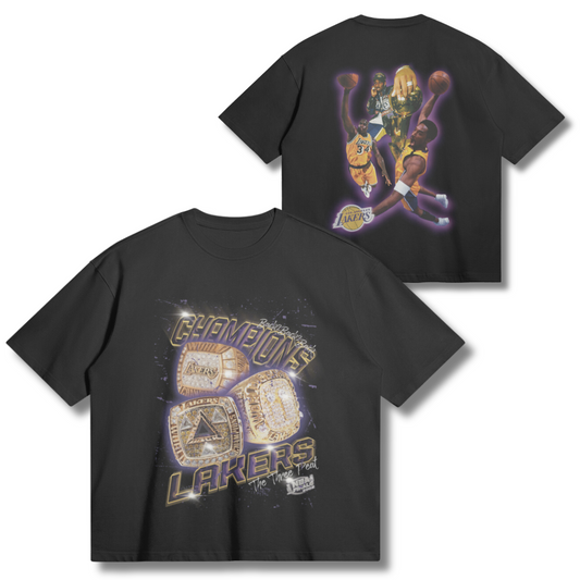 LA LAKERS Back2Back2Back Tee