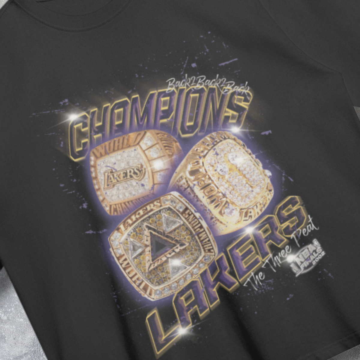 LA LAKERS Back2Back2Back Tee