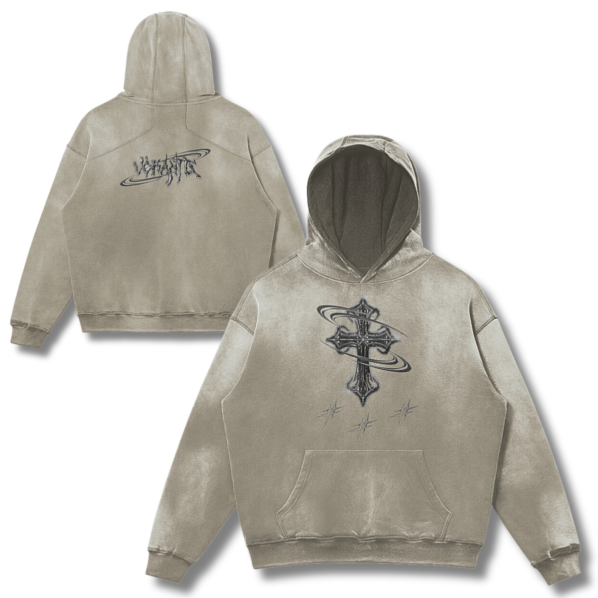 Chrome Cross Hoodie